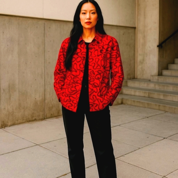 Christopher & Banks Tops - New With Tags Vintage Christopher Banks Women's Decorative Shirt, JACKET Shacket